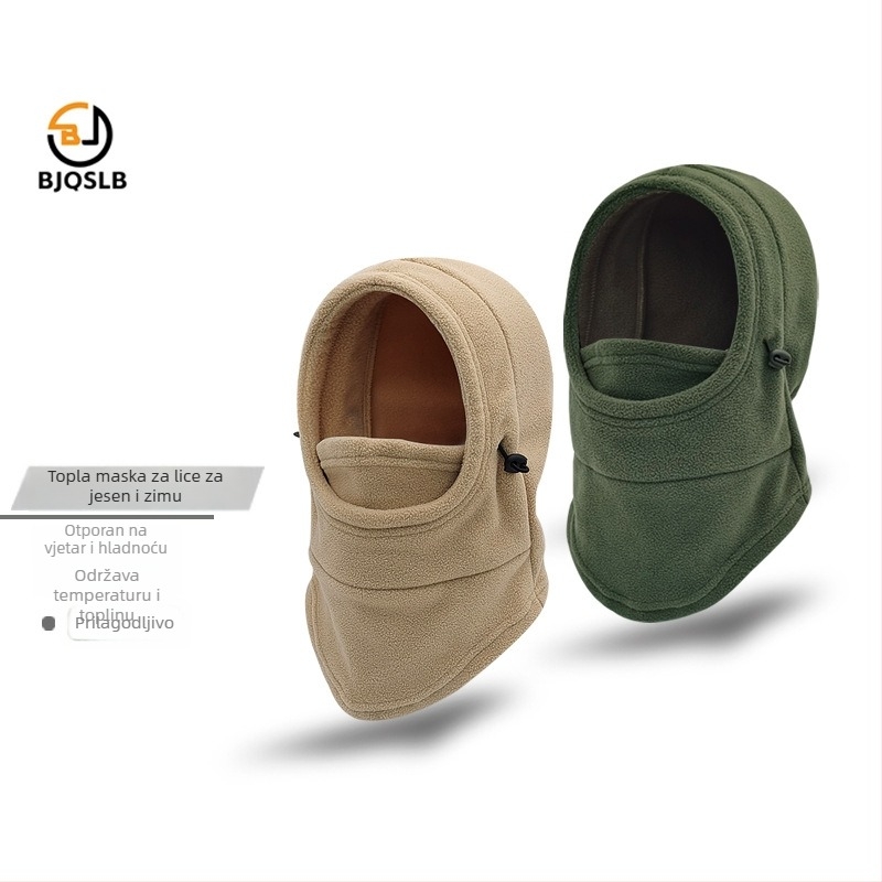 Maska za biciklizam s kapuljom otporna na vjetar i fleece kapa, unisex, topla zaštita od vjetra i snijega (fleece; kapulja; unisex; maska)