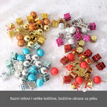 Set božićnih ukrasa za bor – ukrasi od plastike i pjene, marke Shengqi, pogodno za Božić, IP odobrenje: Ne