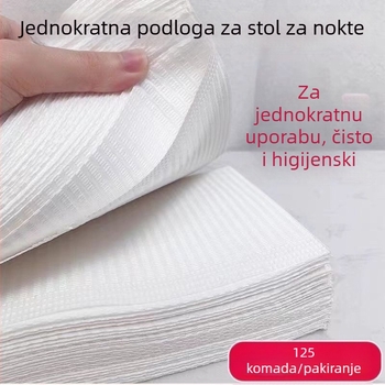 Jednokratna papirnata podloga za stol za manikuru s jastučićem za ruku