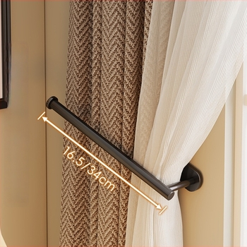 Držač zavjesa bez bušenja – Nehrđajući čelik, Kompatibilan sa stijenskom kukom, Klips za pohranu, Marka Mugg