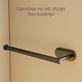 Držač zavjesa bez bušenja – Nehrđajući čelik, Kompatibilan sa stijenskom kukom, Klips za pohranu, Marka Mugg