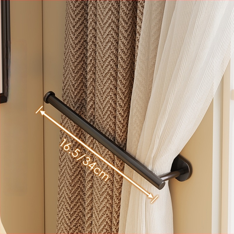 Držač zavjesa bez bušenja – Nehrđajući čelik, Kompatibilan sa stijenskom kukom, Klips za pohranu, Marka Mugg