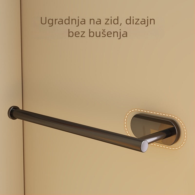 Držač zavjesa bez bušenja – Nehrđajući čelik, Kompatibilan sa stijenskom kukom, Klips za pohranu, Marka Mugg