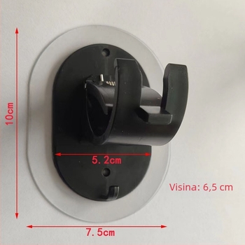 Samo-ljepljivi kuk za zavjese na šipu, ABS, jedan kuk, moderan minimalistički dizajn, nosivost 1–3 kg