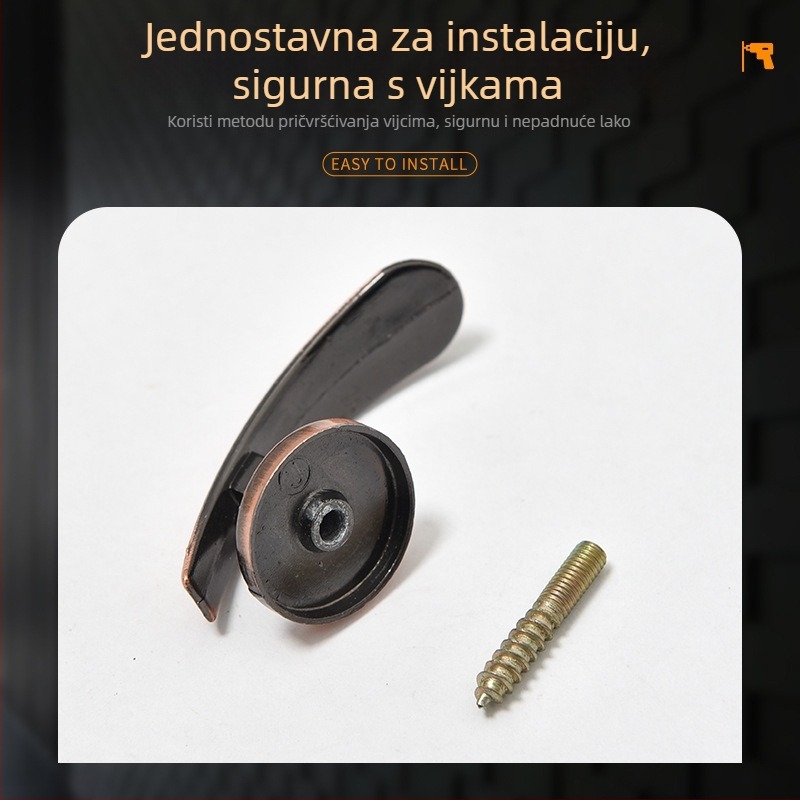 Kuka za zavjese, ploski kut, cinkova legura