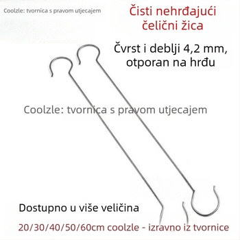 Kuka od nehrđajućeg čelika, kuhinjska i kupaonska, jednostavan moderan dizajn, nosivost 5–10 kg, 1 komad