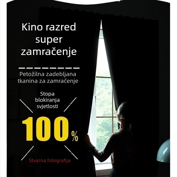 Potpuno zatamnjiva zavjesa od kompozitne tkanine s perforiranim dizajnom za rimsku šinu, pogodna za mala prozore