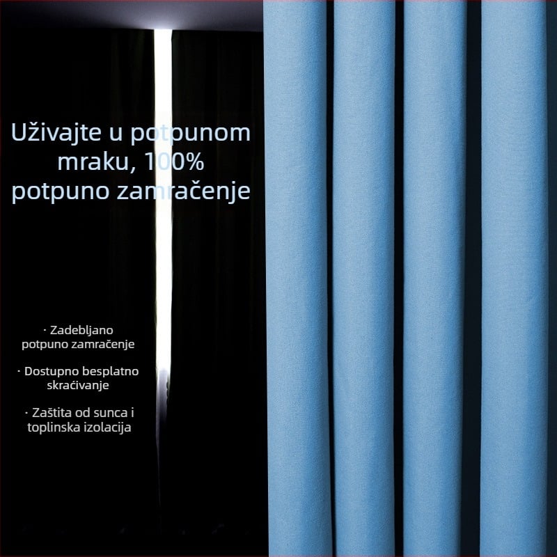 Potpuno zatamnjiva zavjesa od kompozitne tkanine s perforiranim dizajnom za rimsku šinu, pogodna za mala prozore