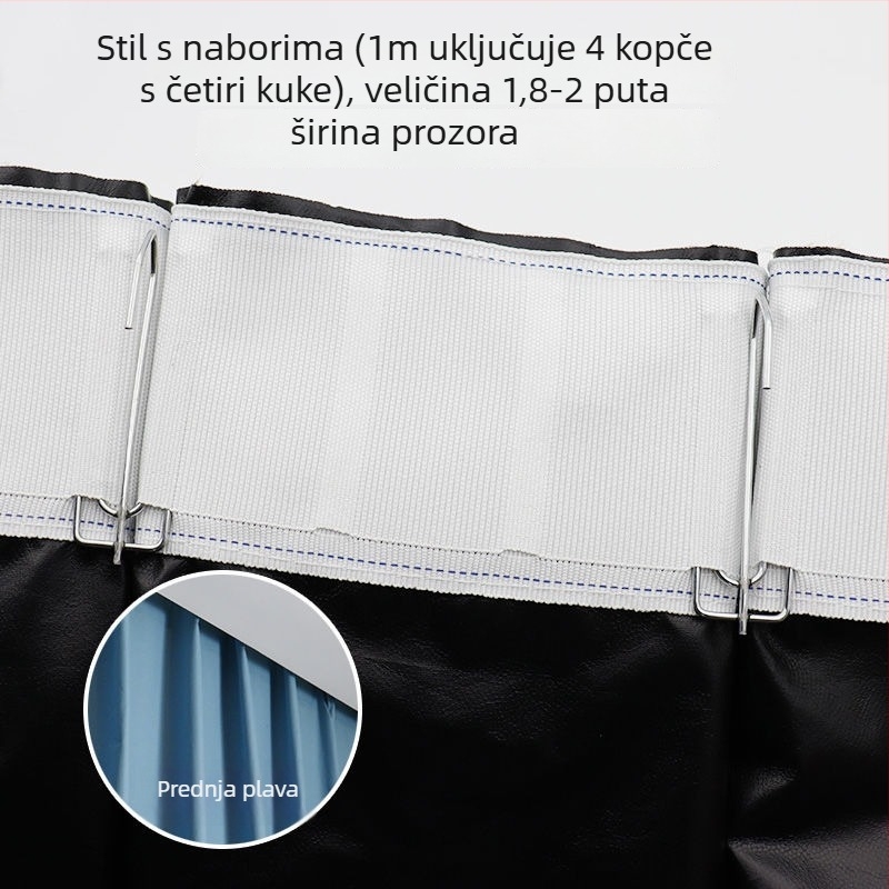 Potpuno zatamnjiva zavjesa od kompozitne tkanine s perforiranim dizajnom za rimsku šinu, pogodna za mala prozore