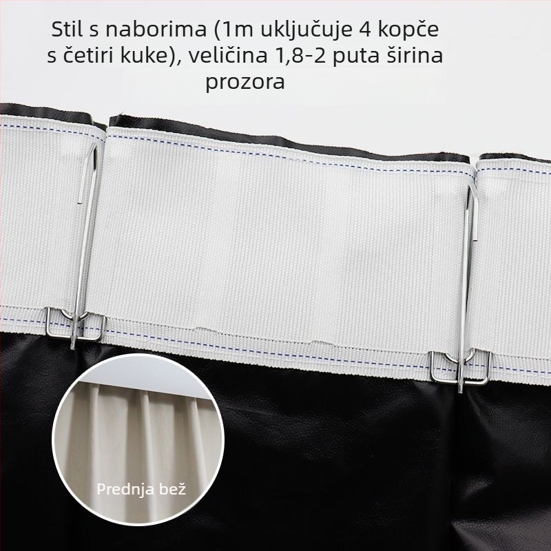 Potpuno zatamnjiva zavjesa od kompozitne tkanine s perforiranim dizajnom za rimsku šinu, pogodna za mala prozore