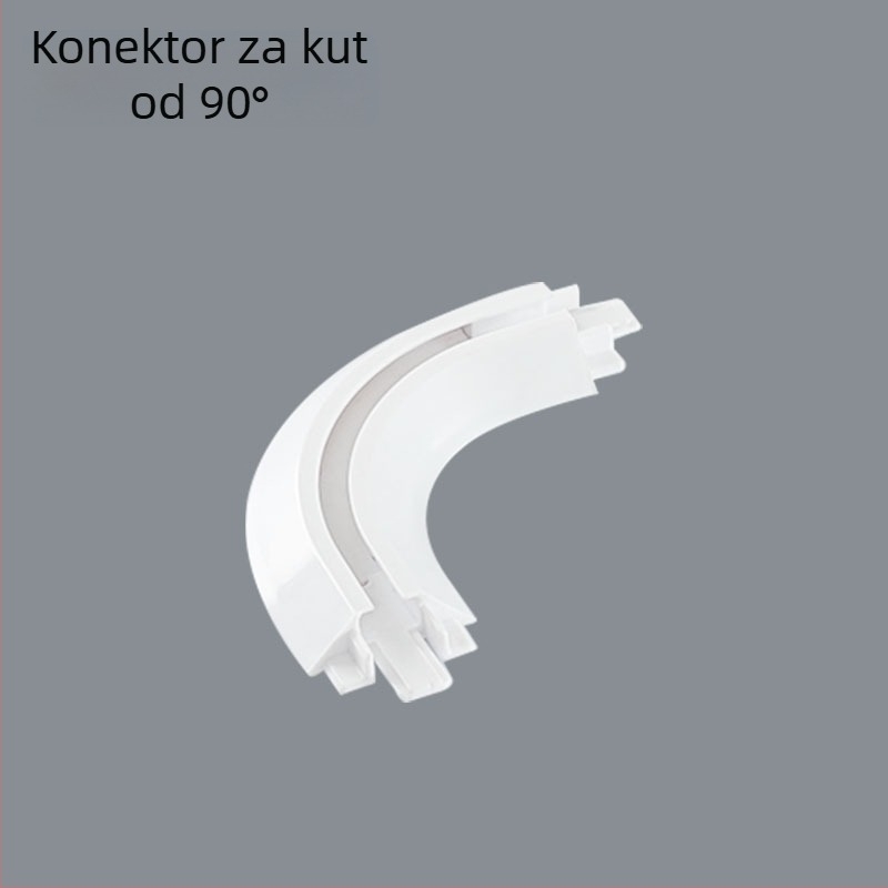 JFL-V01 Ultra-tanka aluminijska vodilica za zavjese, skriveni V-oblik dizajn, lagani luksuzni sustav za vješanje sa brtvom, rolom i ljepilom