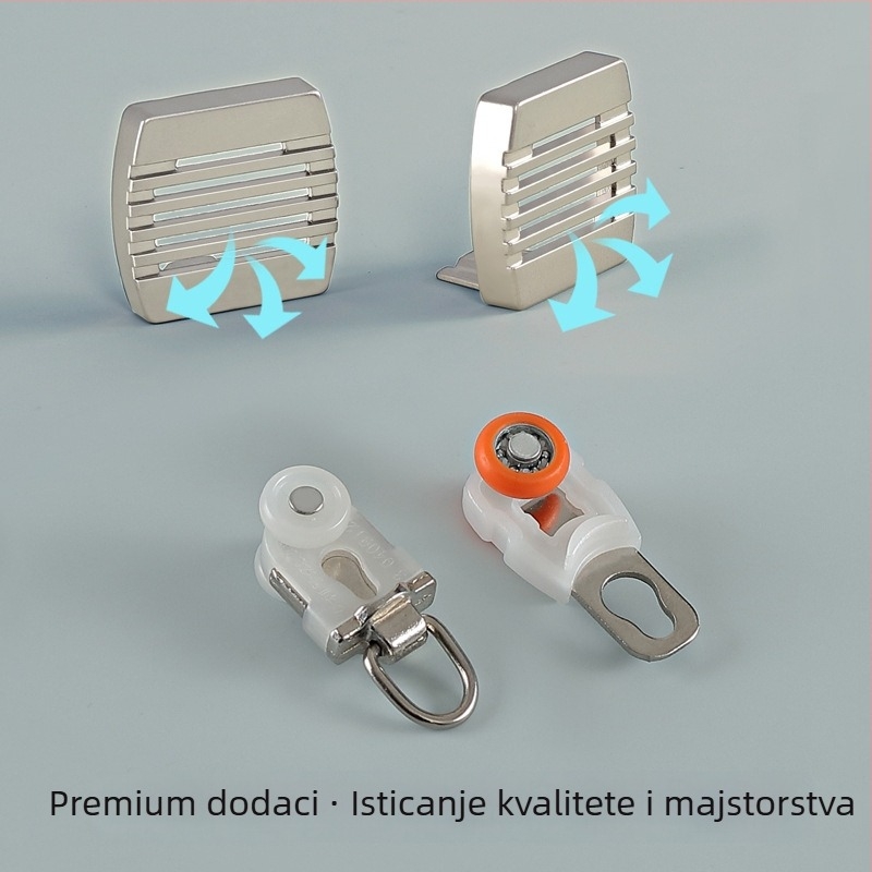 Šina za zavjese, aluminijska legura, tihi rad, dvostruka šina, model JFL597, Jin Fulong