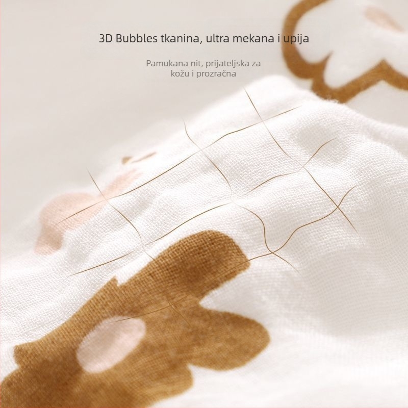Dječji kupaoni ručnik- omot za kupanje: šest slojeva gaze, izuzetno mekana, upija, čista pamuk; materijal: pamuk, vlakno: 150d, kategorija: kupaoni ručnik, pranje