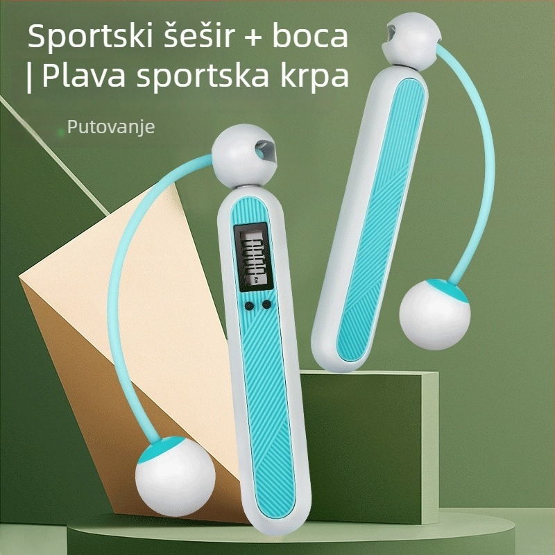 Wise metalni poklon paket – ručnik za fitness i čašica za vodu, moderan minimalistički stil, idealan poslovni poklon