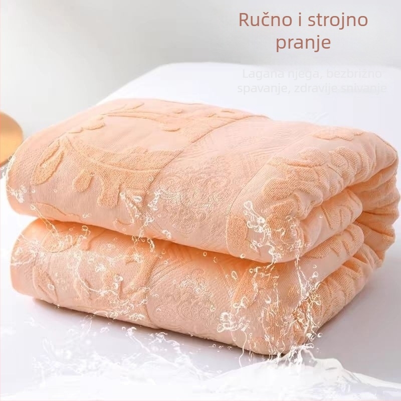 Pamučna kućna deka s motívom biljaka, lagana za proljeće i jesen