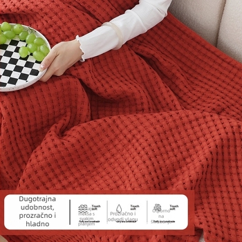 Pamučna ručnik deka, 300–499 g, četiri godišnja doba univerzalna, moderni minimalistički stil