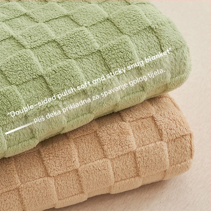 Plišasta deka za ured i kauč s geometrijskim uzorkom, sve sezone, nordijski stil