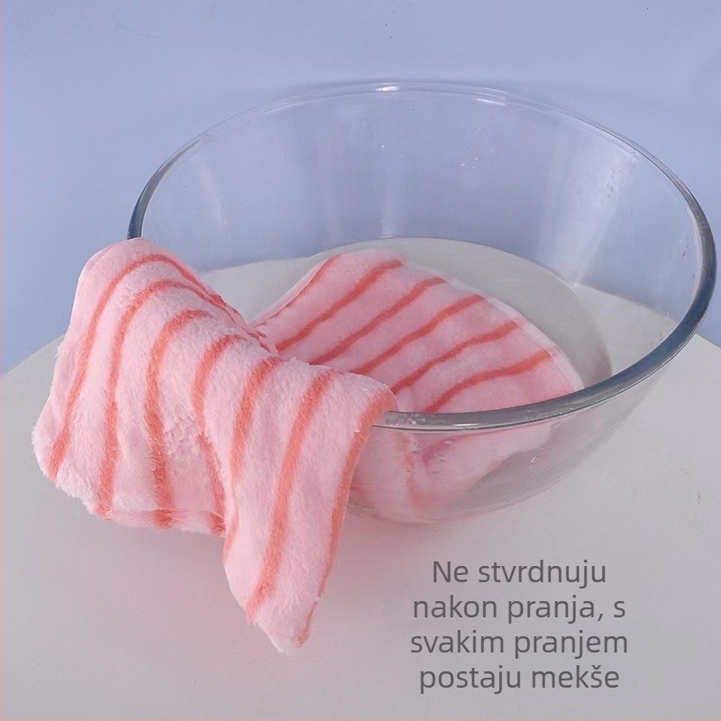 Pet komada coral fleece ručnika za lice i dlan — upijajući, bez dlačica, brzo sušenje, 70 g