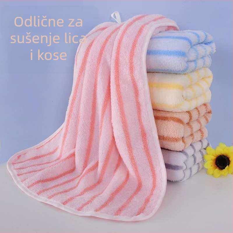 Pet komada coral fleece ručnika za lice i dlan — upijajući, bez dlačica, brzo sušenje, 70 g