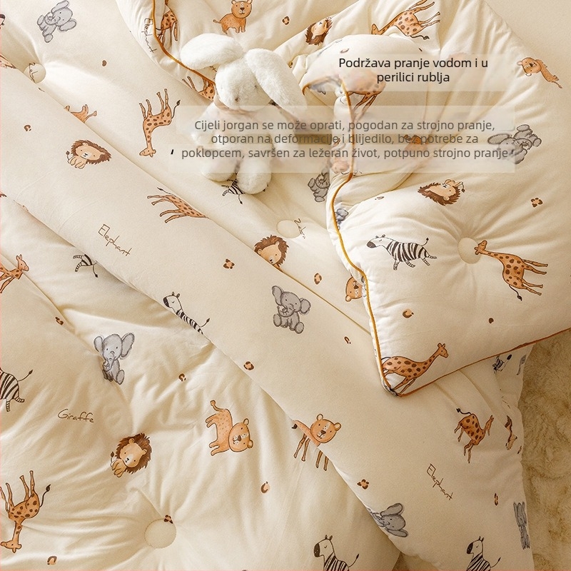 Ćebe od sojinih vlakana za sve sezone – pleteni pamuk materijal, punilo od sojinih vlakana, 3,5–4 kg, šivano i tiskano, dječja deka