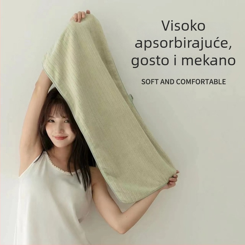 Set ručnika za tijelo i lice od koralnog flisa, plosno tkanje, težina 80–100 g.
