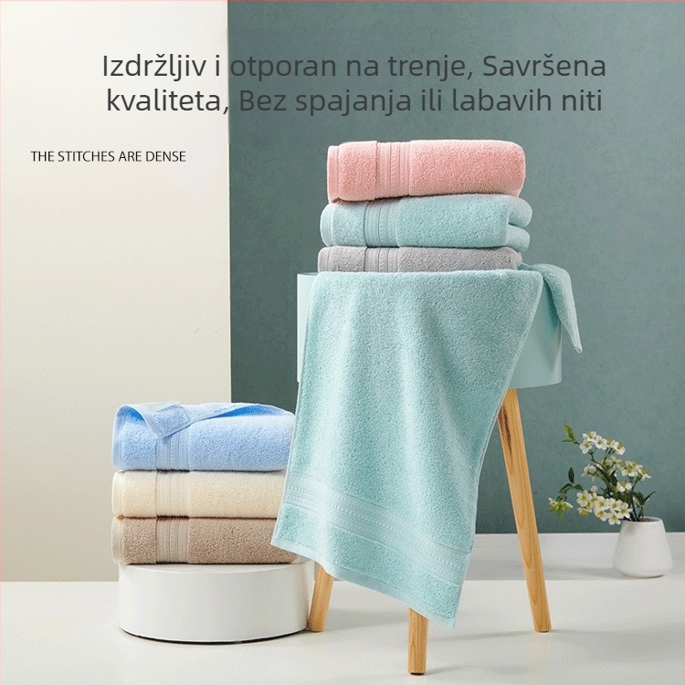 Kupaći ručnik od 100% pamuka, 32s pređa, običan način tkanja, težina 120–140 g