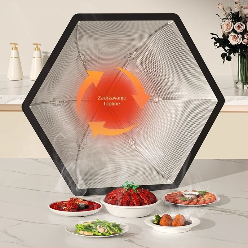 Izolirani sklopivi pokrov za povrće i hranu – kućna upotreba (multifunkcionalan, zadržavanje topline, otporan na prašinu)
