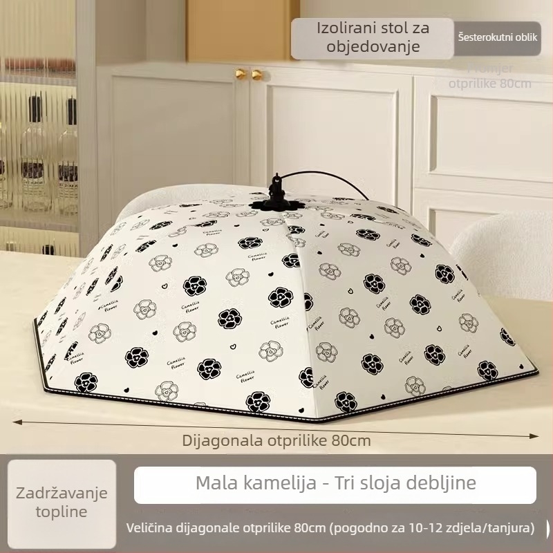 Izolirani sklopivi pokrov za povrće i hranu – kućna upotreba (multifunkcionalan, zadržavanje topline, otporan na prašinu)