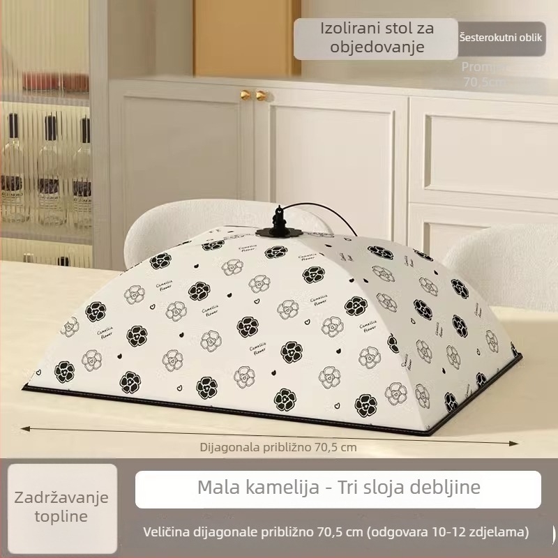 Izolirani sklopivi pokrov za povrće i hranu – kućna upotreba (multifunkcionalan, zadržavanje topline, otporan na prašinu)