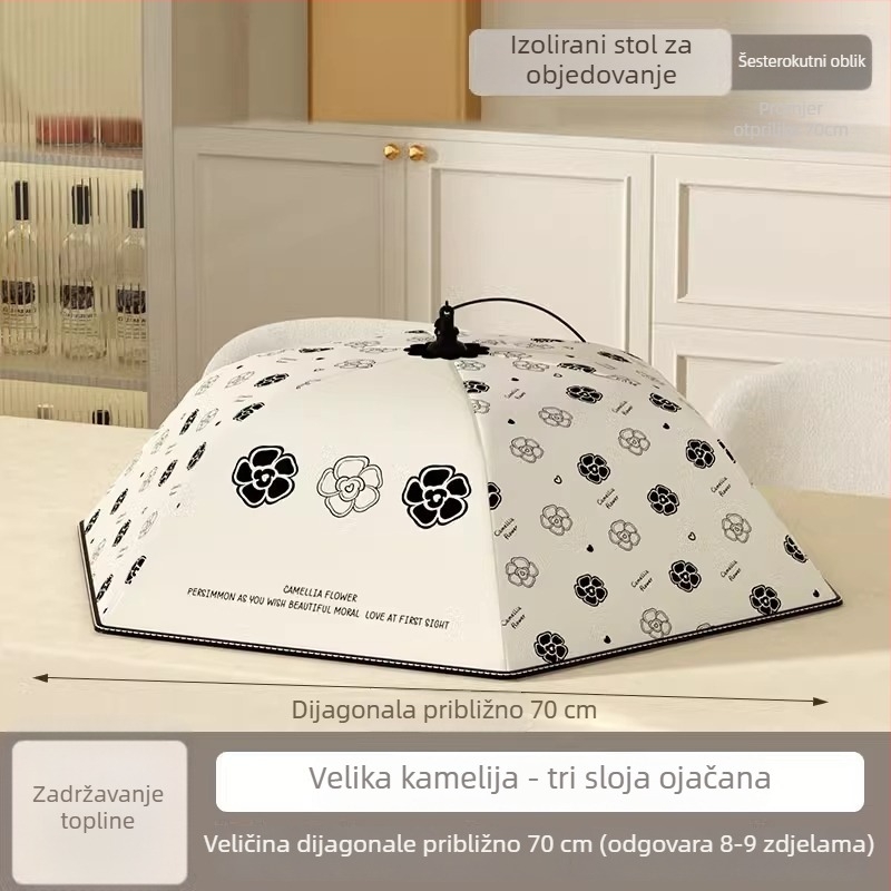 Izolirani sklopivi pokrov za povrće i hranu – kućna upotreba (multifunkcionalan, zadržavanje topline, otporan na prašinu)