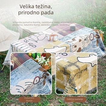 Vanjska piknik podloga i kamping deka, pleteni materijal, četiri godišnja doba, navlaka za kauč i deka za odmor