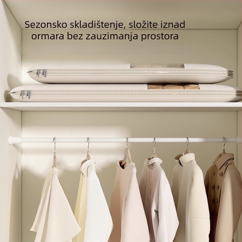 Prozirna vrećica za odjeću za sezonsko skladištenje, zaštita od prašine i vlage, za vješanje odjeće