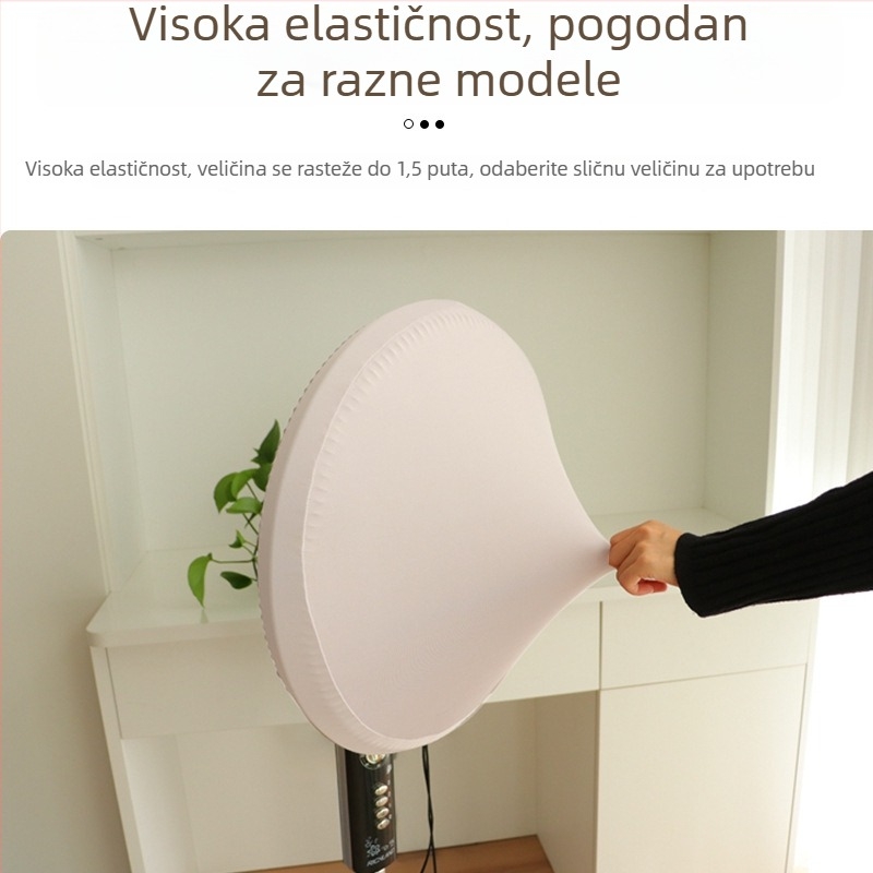 Kaixiu elastični pokrov za ventilator — zaštita od prašine za podne i zidne ventilatore, materijal milk silk, izdanje 2024, pakiranje 100 komada