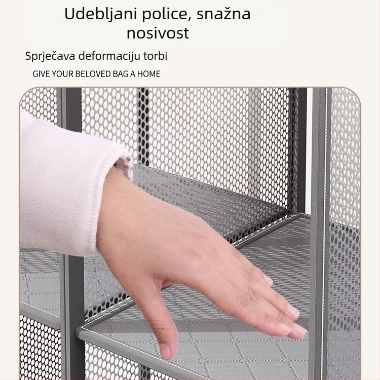 Torba za skladištenje za vješanje, više slojeva, od netkanog materijala, model Q-95, jednostavan i moderan trodimenzionalni dizajn, skladište u spavaćoj sobi