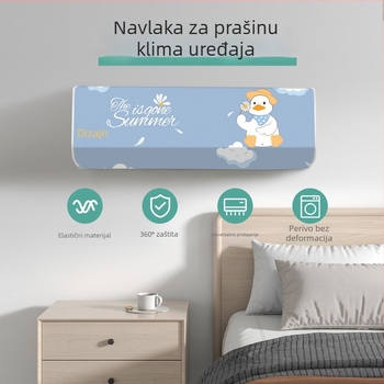 PEVA navlaka za klima-uređaj s punim pokrovom, unutarnje vješanje na zid, otporna na prašinu i vodootporna, veličina 95 × 20 × 31 cm, pogodna za 1–1,5 HP, svjež minimalistički stil