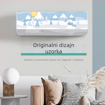 PEVA navlaka za klima-uređaj s punim pokrovom, unutarnje vješanje na zid, otporna na prašinu i vodootporna, veličina 95 × 20 × 31 cm, pogodna za 1–1,5 HP, svjež minimalistički stil