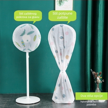 Pokrov za prašinu ventilatora PEVA, 3D dizajn, vodootporan, sa zatvaračem, za podni ventilator