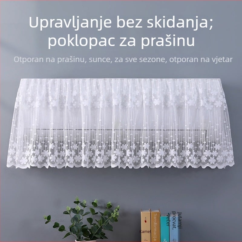 2025 proljetna tkanina zaštitna navlaka za unutarnju jedinicu klima uređaja — bijela, minimalistički dizajn