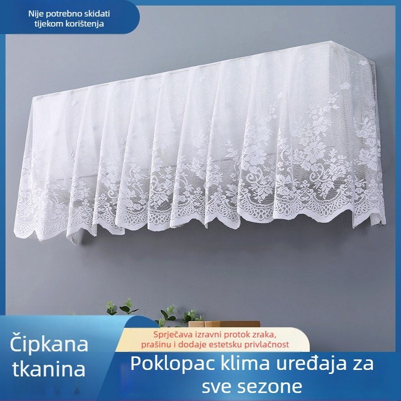 2025 proljetna tkanina zaštitna navlaka za unutarnju jedinicu klima uređaja — bijela, minimalistički dizajn
