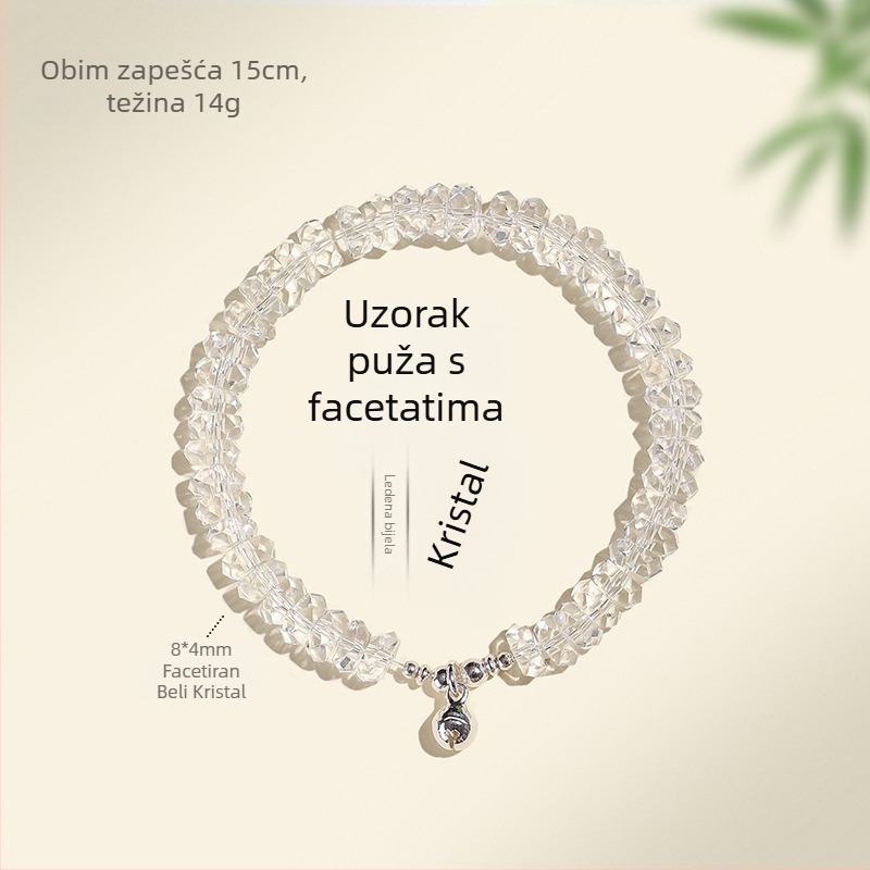 Narukvica od faceted kristala – ručna izrada, Only, ženski stil, nadahnuto prirodom, svježa i slatka, poklon za putovanje