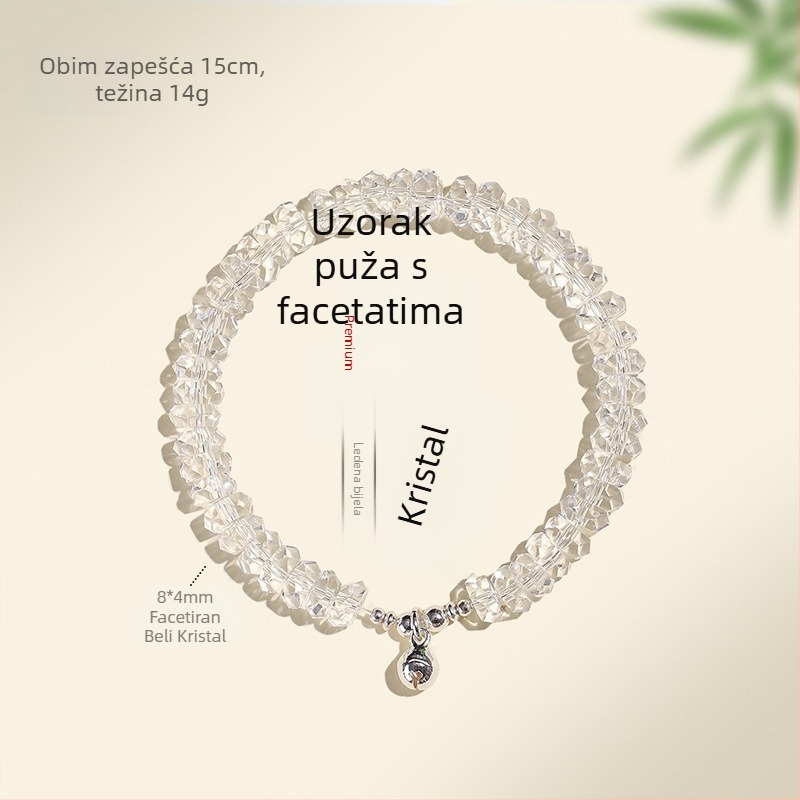 Narukvica od faceted kristala – ručna izrada, Only, ženski stil, nadahnuto prirodom, svježa i slatka, poklon za putovanje