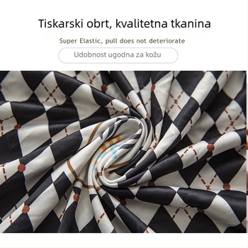 Zakrivljena navlaka za stolac s integriranim naslonom, luksuzan stil, elastičan dizajn, potpuno pokrivanje, kućna uporaba, zaštita od prašine, materijal mliječna svila