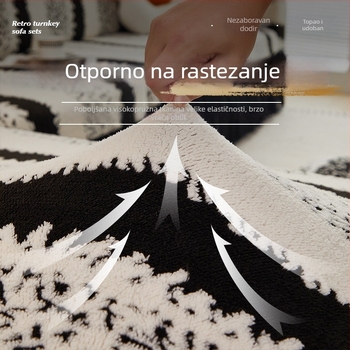 Elastična pliš presvlaka za kauč, potpuno pokrivanje, univerzalna, jednodijelni dizajn, zimska toplina, debeli sloj, protuklizna, za starinski kožni kauč