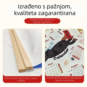 Prosinca Link 10: Zidni kalendar s karikaturnim dizajnom, gobelin (60)