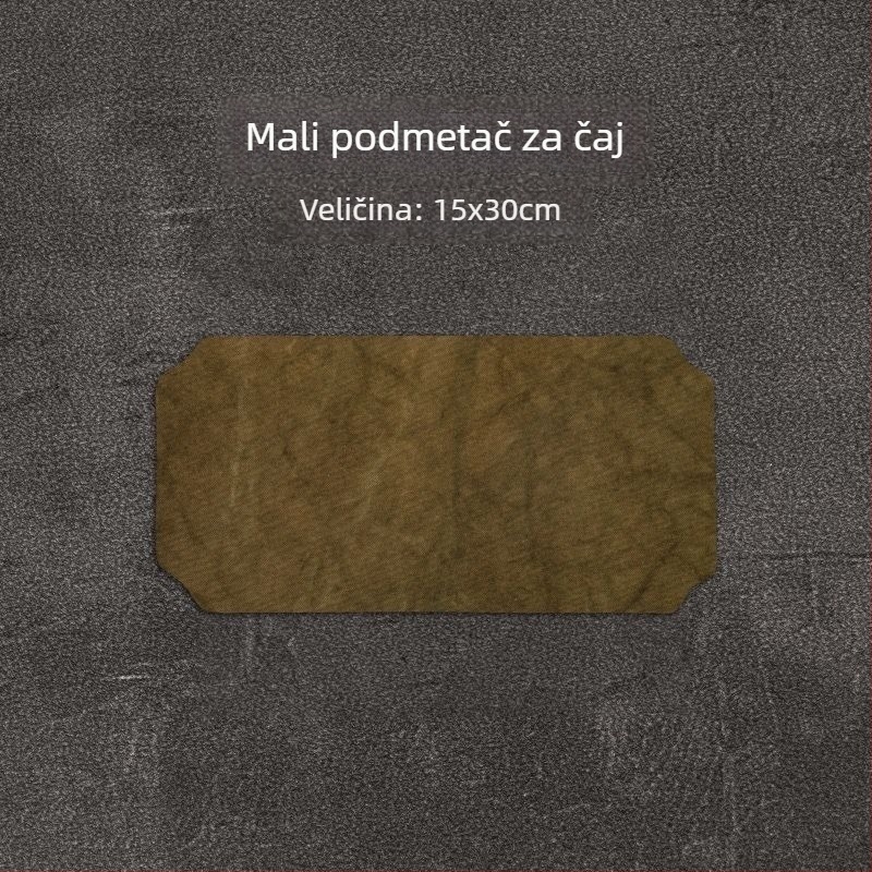 Čajna podloga za ceremoniju, ručno izrađena, dvostruki sloj, vodootporna, platno i lan