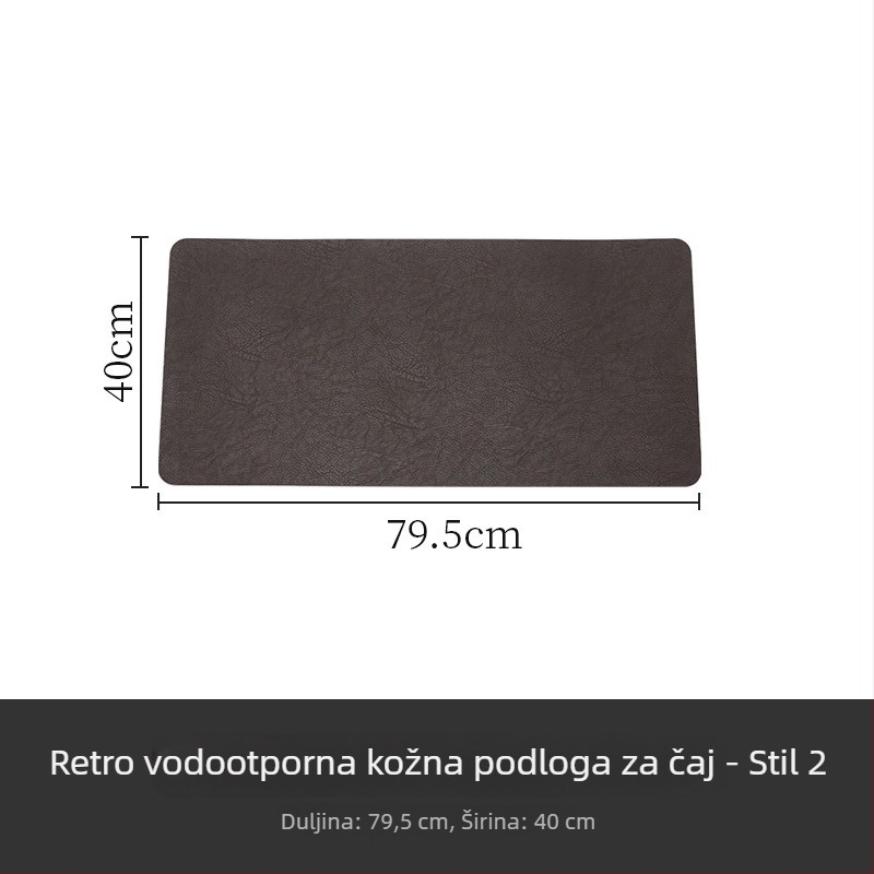 Moderna kineska stil vodootporna kožna podloga za čaj sa zen minimalističkim dizajnom, kožni stolnjak za čajnu ceremoniju, podloga za sušenje čaja