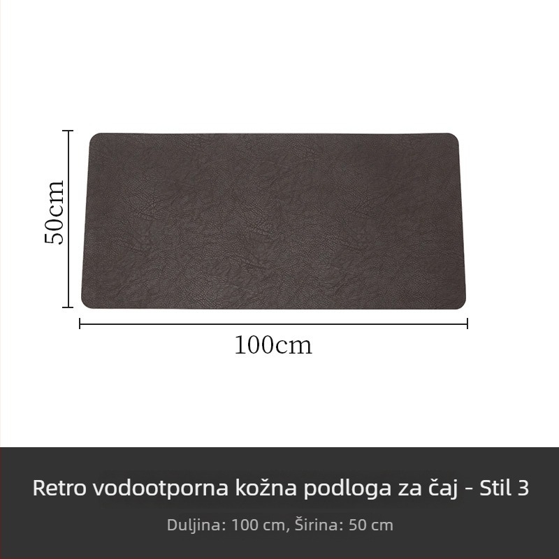 Moderna kineska stil vodootporna kožna podloga za čaj sa zen minimalističkim dizajnom, kožni stolnjak za čajnu ceremoniju, podloga za sušenje čaja