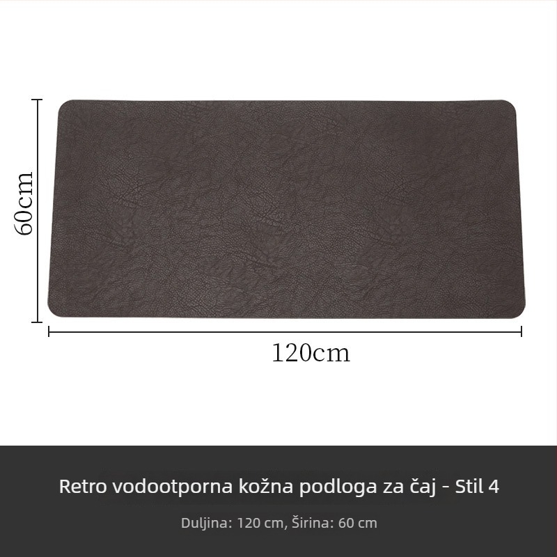 Moderna kineska stil vodootporna kožna podloga za čaj sa zen minimalističkim dizajnom, kožni stolnjak za čajnu ceremoniju, podloga za sušenje čaja
