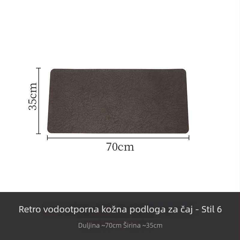 Moderna kineska stil vodootporna kožna podloga za čaj sa zen minimalističkim dizajnom, kožni stolnjak za čajnu ceremoniju, podloga za sušenje čaja