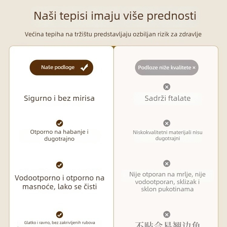 Podmetač s crtanim dizajnom za TV ormarić i ormar za cipele — luksuzna zaštita ploče, otporna na prljavštinu, protuklizna